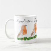 Christmas Red Robin Kaffeetasse (Links)