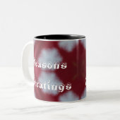 Christmas Red Seasons Greatings Kaffeetasse Tasse (Vorderseite Links)