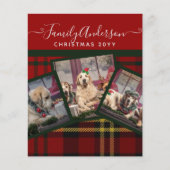 CHRISTMAS Red Tartan Foto Collage (Vorderseite)
