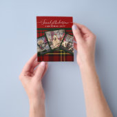 CHRISTMAS Red Tartan Foto Collage Flyer (Gruppe)