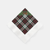 Christmas Red Tartan Kariert Pine Cones Serviette (Ecke)