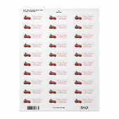 Christmas Red Truck Return Address Labels