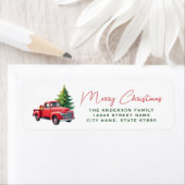 Christmas Red Truck Return Address Labels (Insitu)
