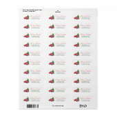 Christmas Red Truck Return Address Labels (Vorne)