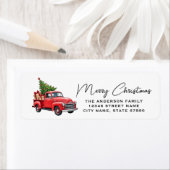 Christmas Red Truck Return Address Labels (Insitu)