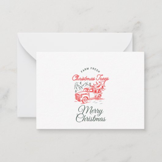 Christmas Red Truck von Sommer Hamilton Mitteilungskarte (Vorderseite)