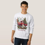 Christmas Red Truck with Dog and Christmas Tree Sweatshirt (Vorne ganz)