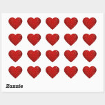Christmas Red Twinkle Herz-Aufkleber<br><div class="desc">Weihnachts-Rot-Tinkle,  festliches Urlaubsdesign.</div>