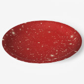 Christmas Red Twinkle Pappteller (Schrägansicht)