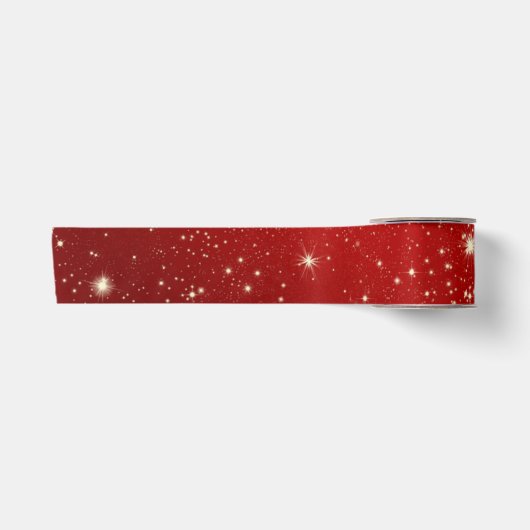 Christmas Red Twinkle Satinband (Vorderseite)
