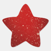 Christmas Red Twinkle Stern-Aufkleber (Vorderseite)