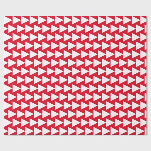 Christmas Red White Abstrakt Geschenkpapier (Flach)