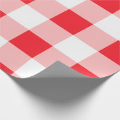 Christmas Red White Check  Geschenkpapier (Ecke)