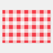 Christmas Red White Check Geschenkpapier Set (Vorderseite 2)