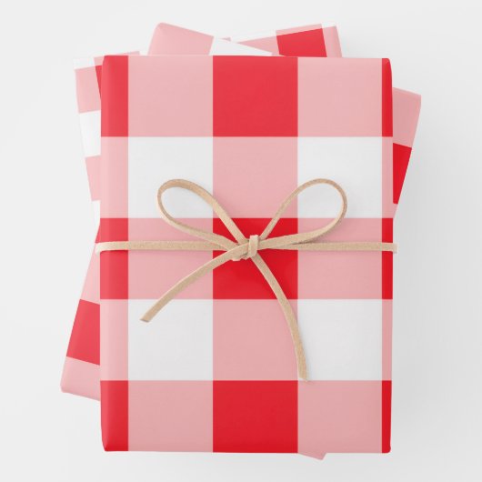 Christmas Red White Check Geschenkpapier Set (Beispiel)
