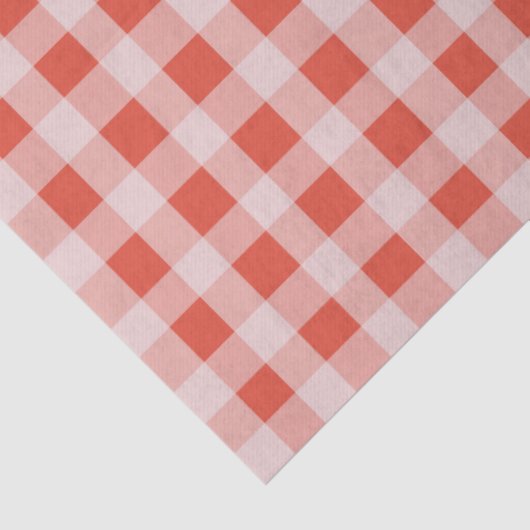 Christmas Red White Gingham Seidenpapier (Detail)