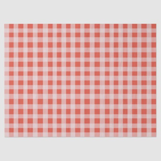 Christmas Red White Gingham Seidenpapier (Vorderseite)