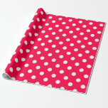 Christmas Red White Polka Dots Elegantes Template Geschenkpapier<br><div class="desc">Weihnachts Red White Polka Dots Elegante Vorlage Matte Wrapping Papier.</div>