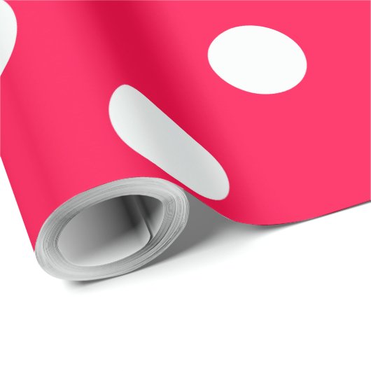Christmas Red White Polka Dots Nostalgische Vorlag Geschenkpapier (Rolleneckpunkt)