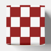 Christmas Red with White Square Pattern Classic Geschenkschachtel (Oben)
