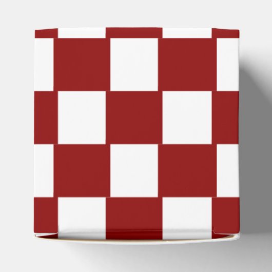 Christmas Red with White Square Pattern Classic Geschenkschachtel (Oben)
