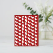 Christmas Red Yin & Yang Pattern Einladung (Stehend Vorderseite)