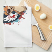 christmas Reindeer (2) Geschirrtuch (Viertel Falte)