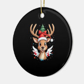christmas Reindeer (4) Keramik Ornament (Links)