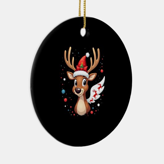 christmas Reindeer (5) Keramik Ornament (Rechts)