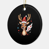 christmas Reindeer (5) Keramik Ornament (Links)