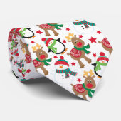 Christmas Reindeer And Penguin Krawatte (Gerollt)