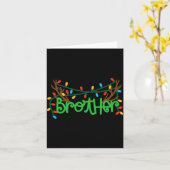 Christmas Reindeer Antlers Brother T Shirt Karte (Gelbe Blume)