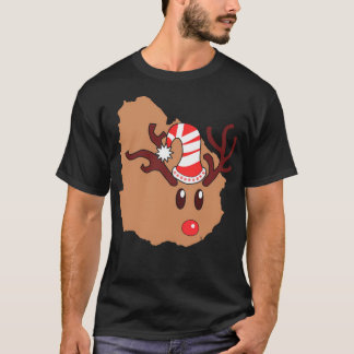 Christmas Reindeer Antlers Uruguay Rentier Kopf A T-Shirt