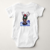 Christmas Reindeer Baby T-Shirt Baby Strampler (Rückseite)