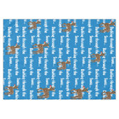 Christmas Reindeer Blue White Tischdecke (Vorderseite (Horizontal))