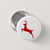 Christmas Reindeer Button - Fun Holiday Stocking S (Vorne & Hinten)