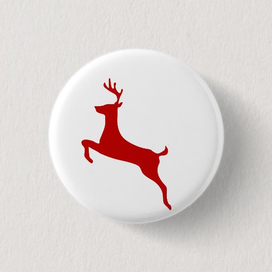 Christmas Reindeer Button - Fun Holiday Stocking S (Vorderseite)
