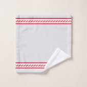 Christmas Reindeer Candy Cane Badhandtuch Set (Waschlappen)