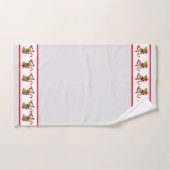 Christmas Reindeer Candy Cane Badhandtuch Set (Handtuch)