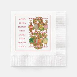 CHRISTMAS REINDEER Cocktailpapier Napkins Serviette