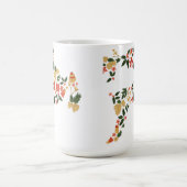 Christmas Reindeer Collage – Festive Holida Kaffeetasse (Mittel)