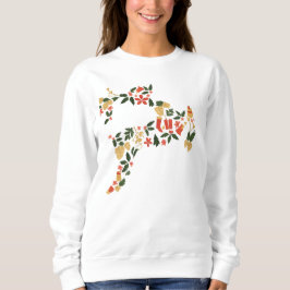 Christmas Reindeer Collage Hoodie – Festive Holida
