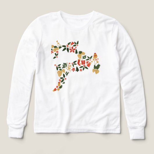 Christmas Reindeer Collage Hoodie – Festive Holida (Design Vorderseite)