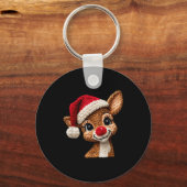 Christmas Reindeer Crochet Cute Merry Christmas Re Schlüsselanhänger (Vorderseite)