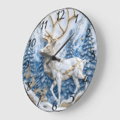 Christmas Reindeer Delight Décor Große Wanduhr (Winkel)