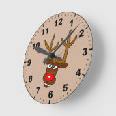 Christmas Reindeer design wall clocks Runde Wanduhr (Winkel)