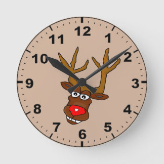 Christmas Reindeer design wall clocks Runde Wanduhr