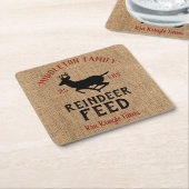 Christmas 🦌 Reindeer Fütterte Rechteckiger Pappuntersetzer (angewinkelt)