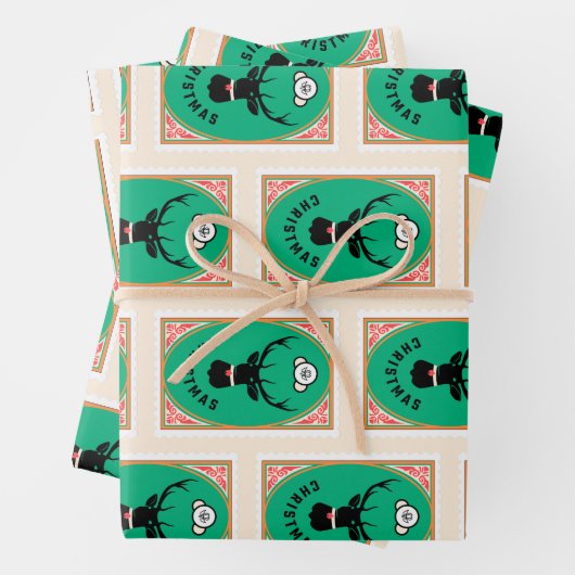 Christmas Reindeer Geschenkpapier Set (Beispiel)
