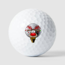 Christmas Reindeer  Golfball